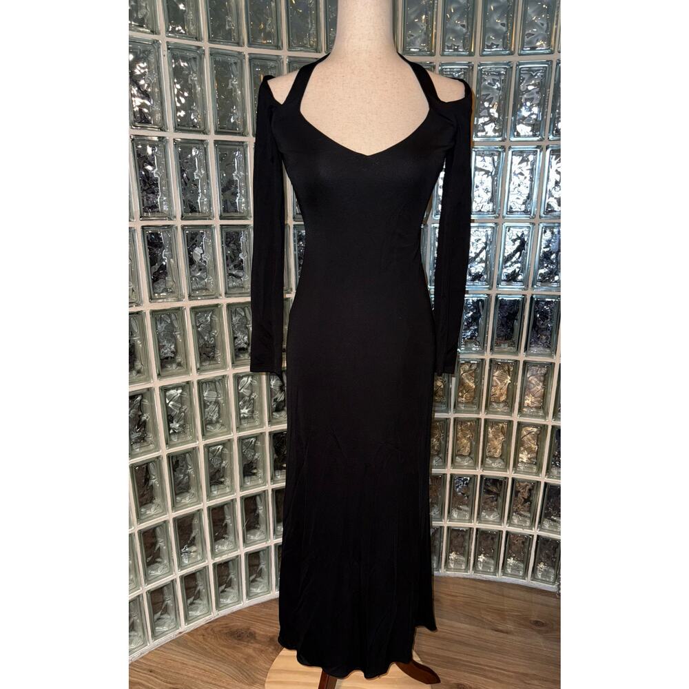 David Meister Swirl Halter Dress - size 4 - OA7